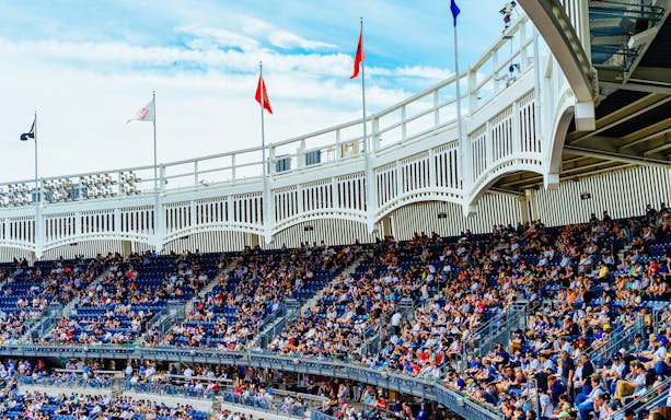 Crowd at Yankee Stadium during New York Yankees vs Milwaukee Brewers game, September 8, 2023.