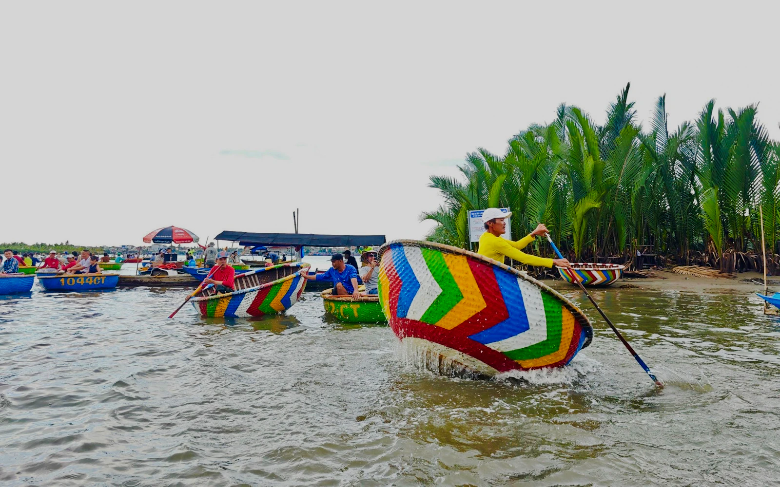 Hoi An Water Coconut Forest Basket Boat Ride with DIY Workshop and BBQ Food Tour