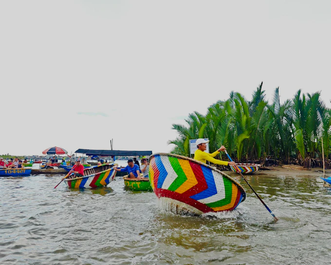 Hoi An Water Coconut Forest Basket Boat Ride with DIY Workshop and BBQ Food Tour