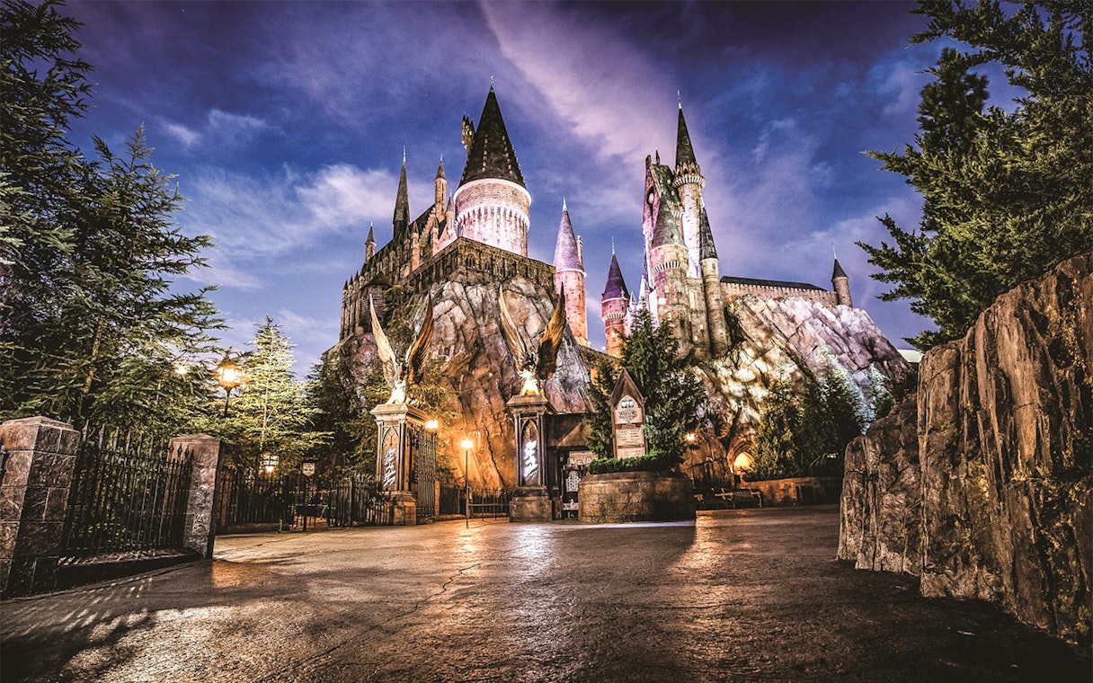 Hogwarts Castle at Harry Potter attraction, Universal Studios Orlando.