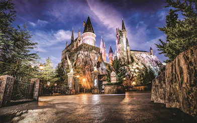 Hogwarts Castle at Harry Potter attraction, Universal Studios Orlando.