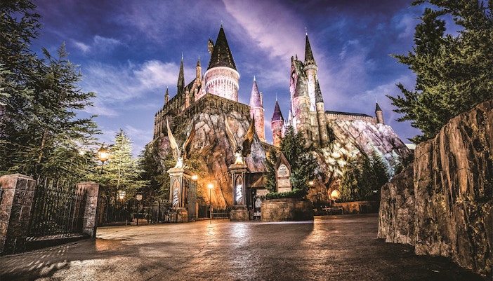Hogwarts Castle at Harry Potter attraction, Universal Studios Orlando.