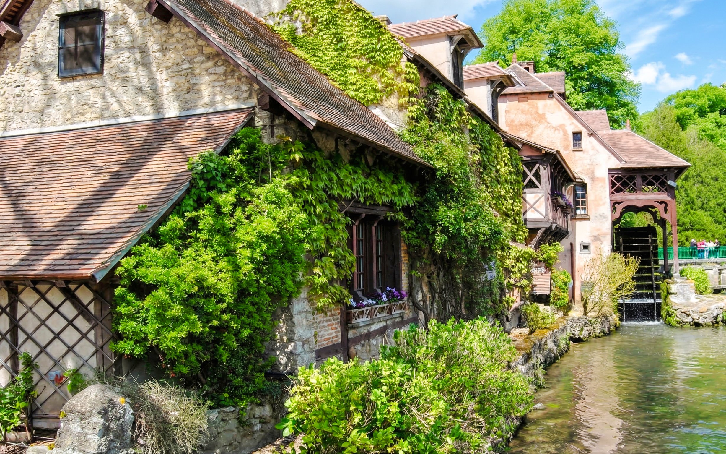 Claude Monet's ivy-covered home and water garden in Giverny, France.