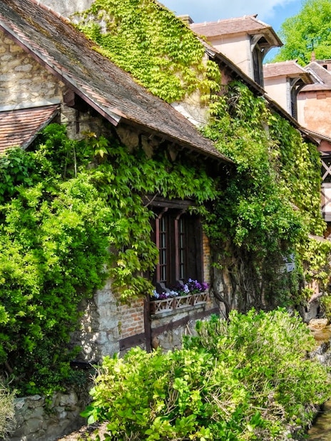 Claude Monet's ivy-covered home and water garden in Giverny, France.