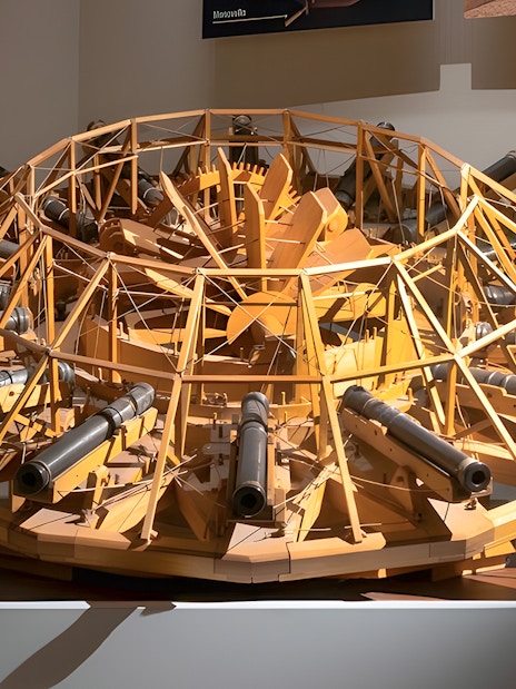 Leonardo da Vinci's war machine model at Leonardo3 Museum, Milan.
