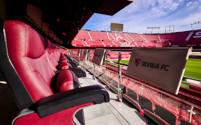 Premium seating area at Ramón Sánchez-Pizjuán Stadium, home of Sevilla FC.