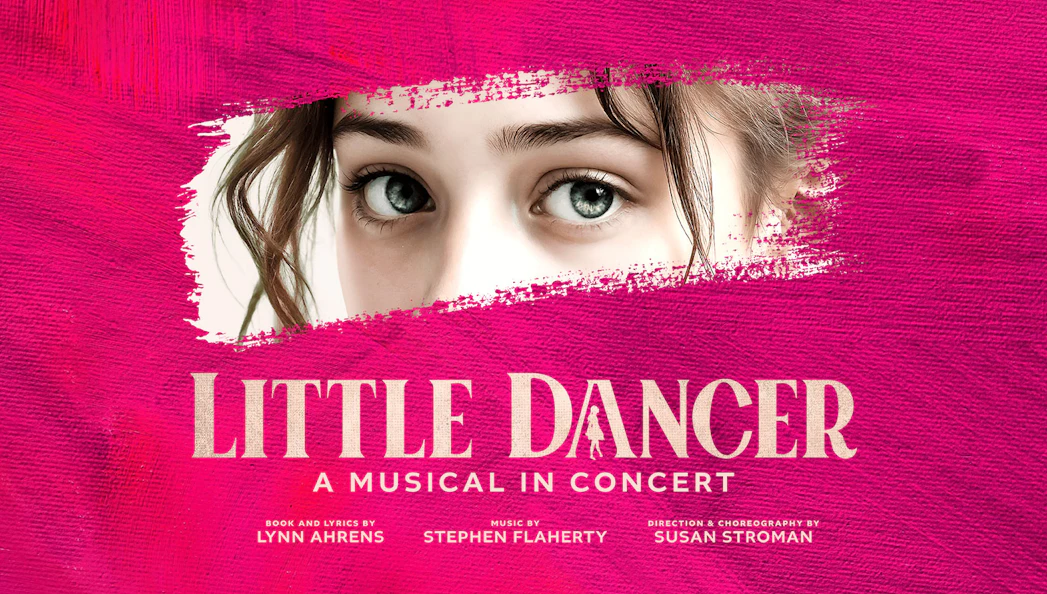 Little Dancer musical poster with a close-up of a girl's eyes.