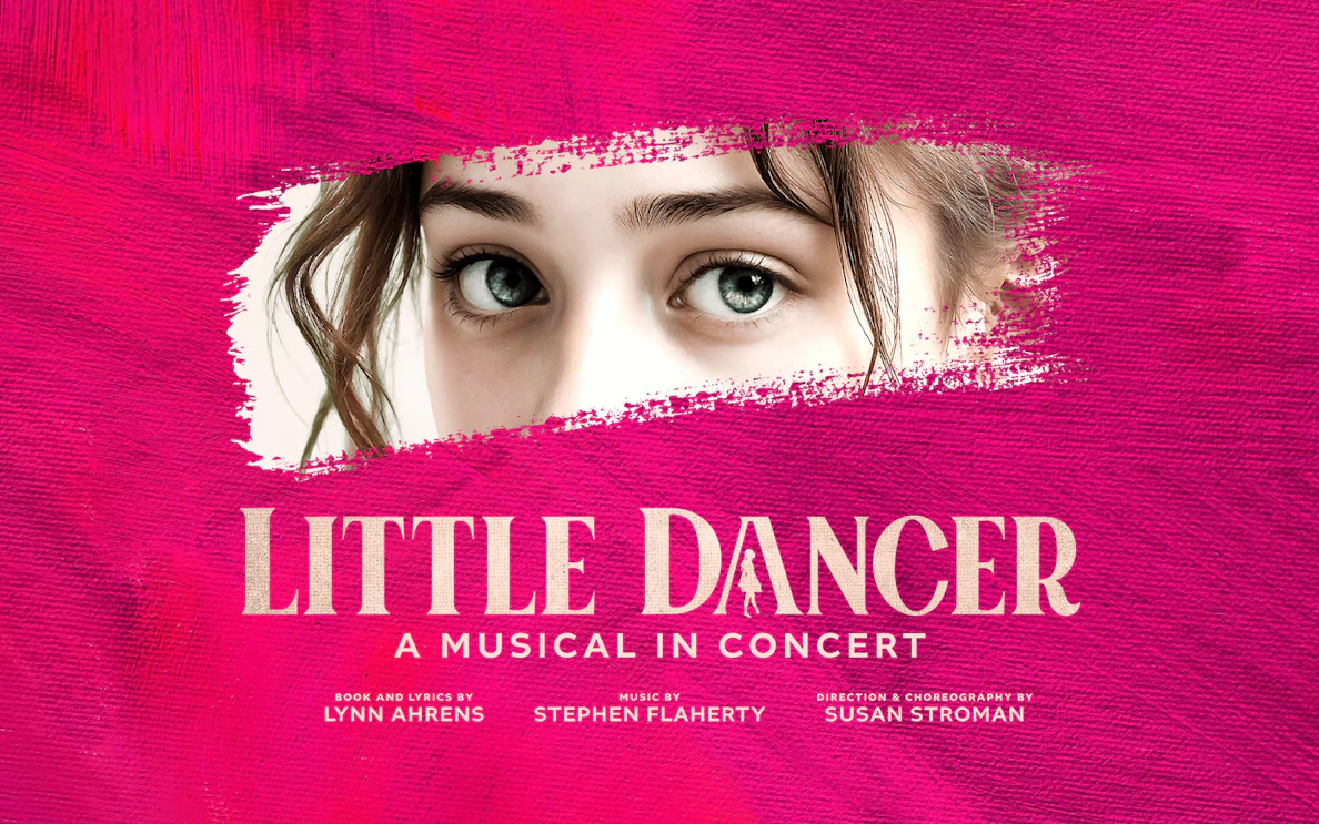 Little Dancer musical poster with a close-up of a girl's eyes.