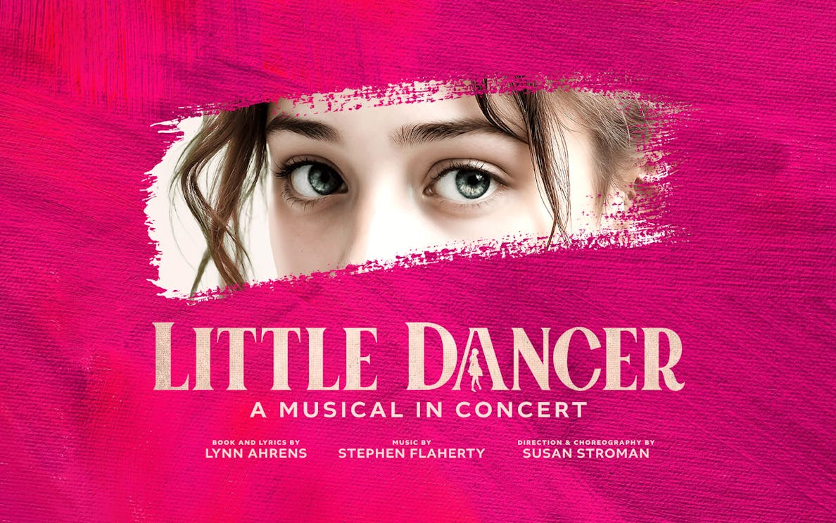 Little Dancer musical poster with a close-up of a girl's eyes.