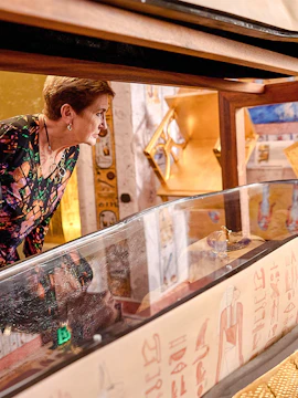 Ancient Egyptian hieroglyphs inside the Tomb of the Pharaohs, Luxor, Egypt.