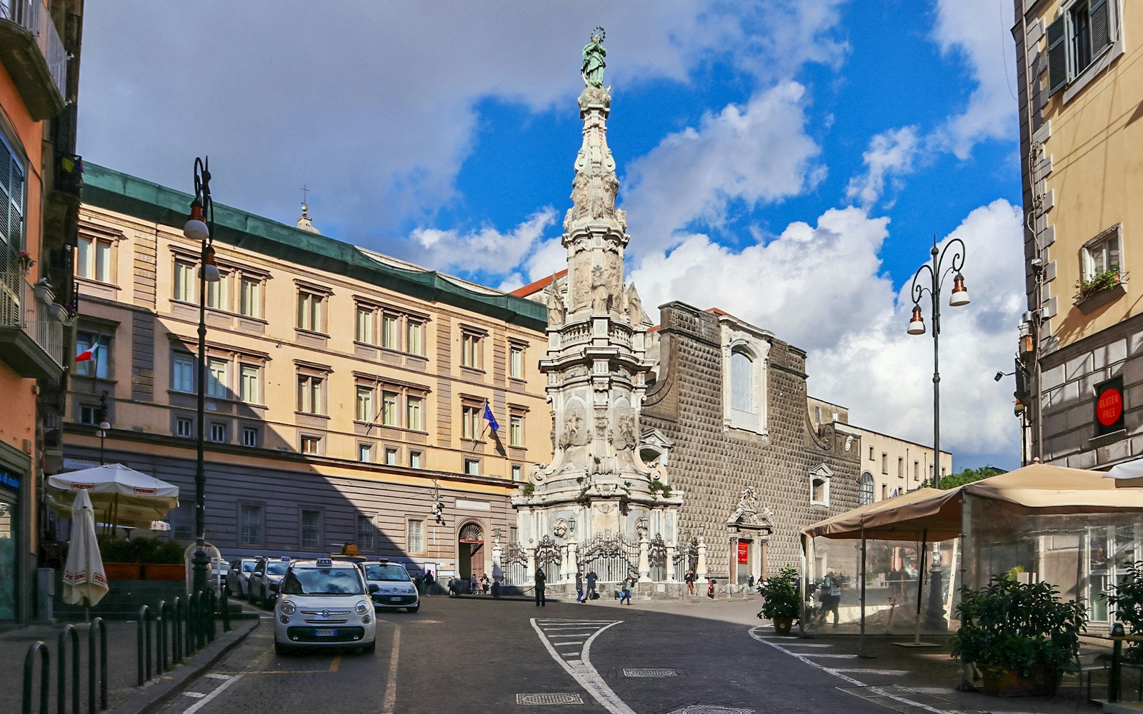 Obelisk of the Immaculate Virgin in Piazza del Gesù Nuovo, Naples.