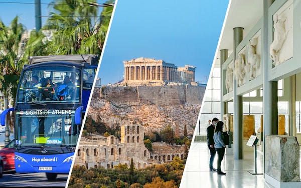 Combo: Athens Hop-on Hop-off Bus Tour + Acropolis & Parthenon + Acropolis Museum Tickets