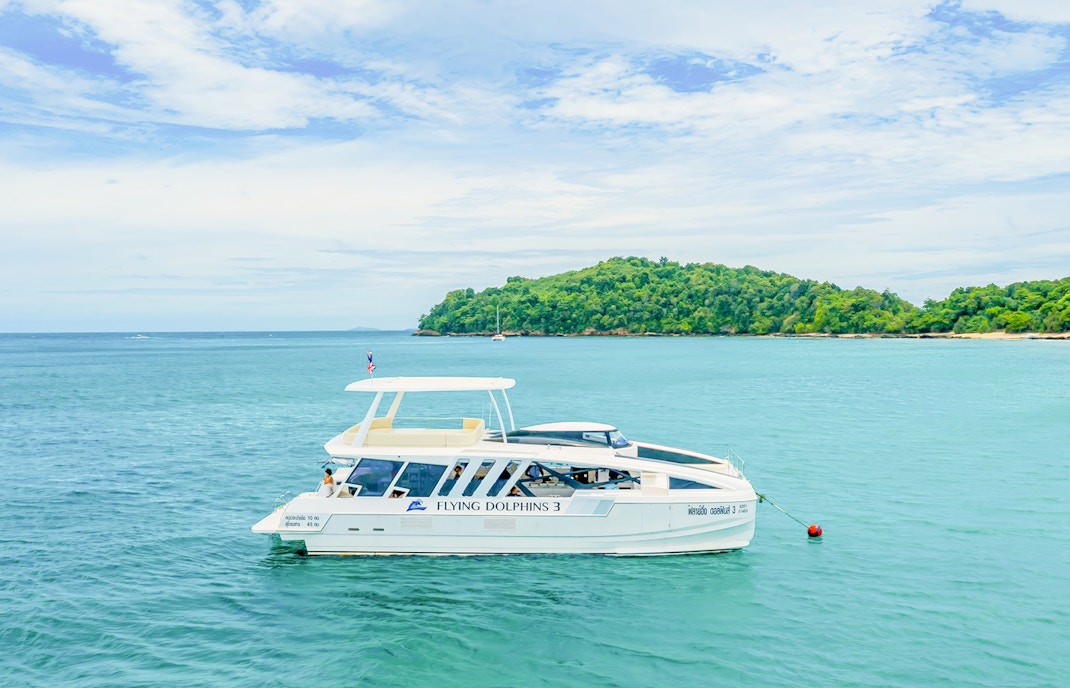 A power catamaran - Phi Phi island