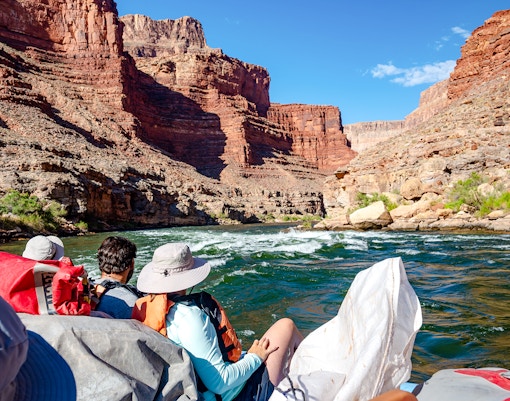 White water rafting on the Colorado River through the Grand Canyon.