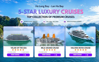 Lan Ha Bay 5-star cruises with scenic views and premium services.