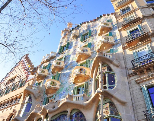 Close up of the Casa Batlló Architecture