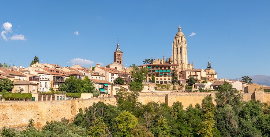 View of Toledo from Mirador del Valle on a day trip from Madrid.