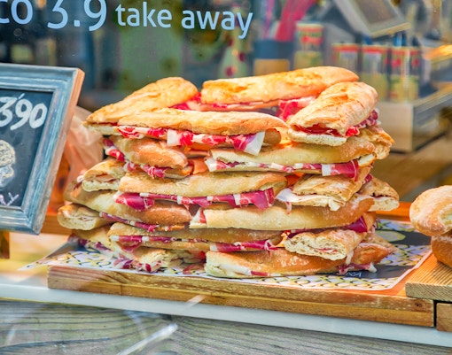 sandwich at a restaurant