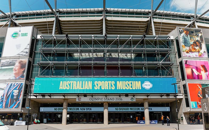Australian Sports Museum entrance at Melbourne Cricket Ground.