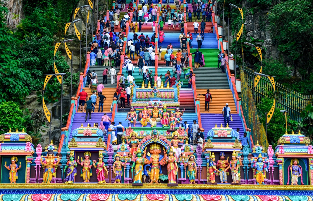 The colourful staircase