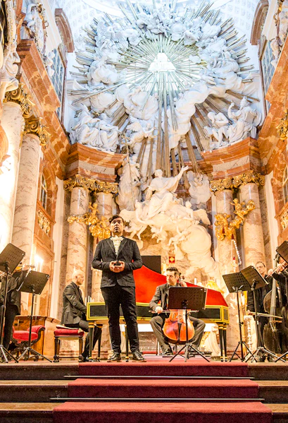 Musicians performing Vivaldi's Four Seasons at Karlskirche, Vienna.