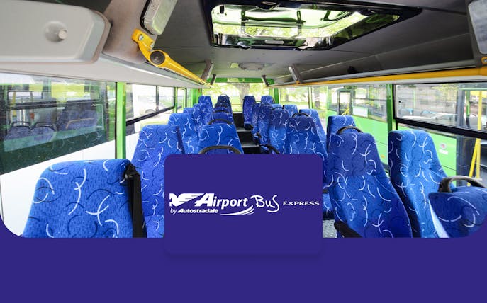 Interior of Autostradale bus for Milan Malpensa Airport to Turin Corso Bolzano route.