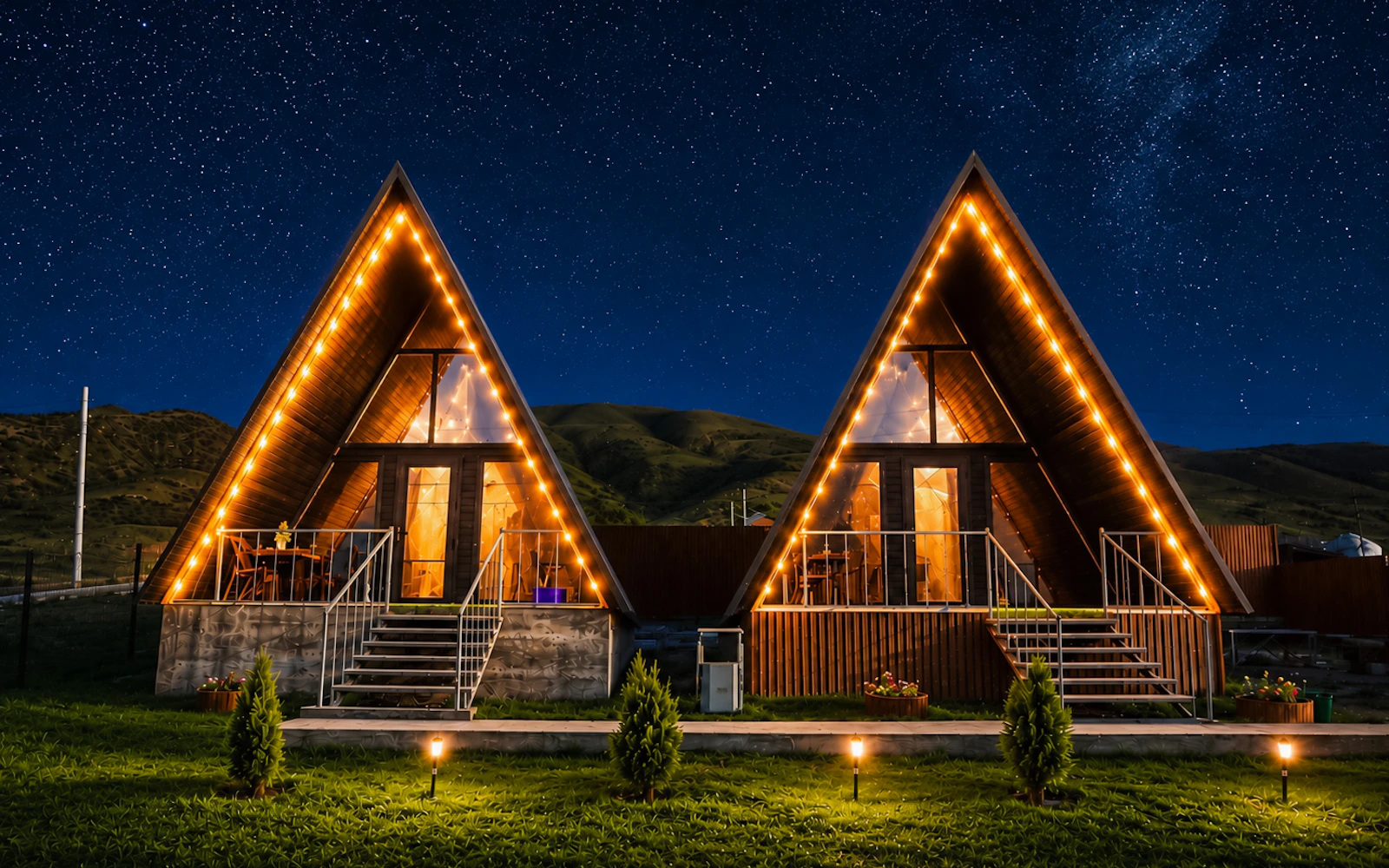From Almaty: Private 2-Day Charyn Canyon, Kolsai & Kaindy Lakes Tour with A-Frame Cabin Stay Image 2