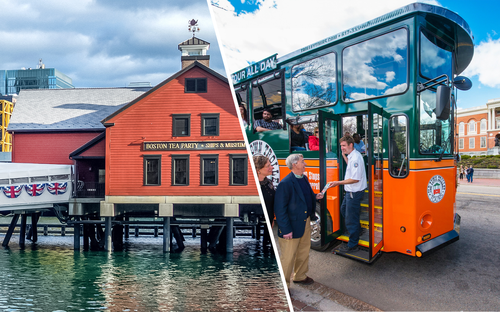 Combo (Save 5%): Boston Tea Party Ships & Museum + Boston Old Town Trolley Tours Hop-On Hop-Off Tickets