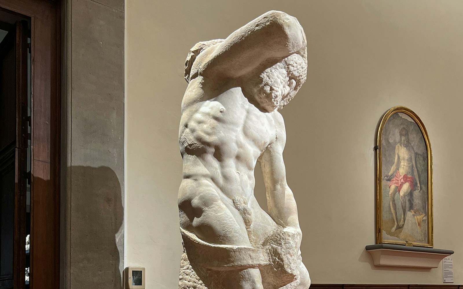 Unfinished sculpture in Accademia Gallery, Florence, Italy.