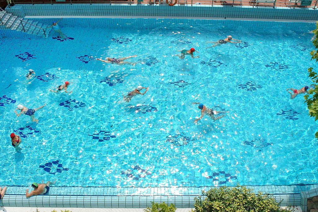 Swimming pools at Lukacs Baths
