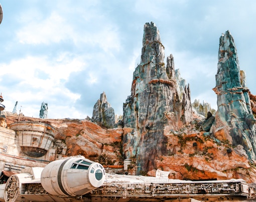 Millennium Falcon at Star Wars Galaxy's Edge, Disney's Hollywood Studios, Orlando.