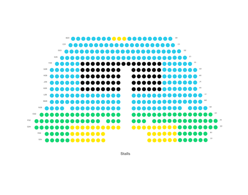 His Majesty’s Theatre Stalls Seating Plan