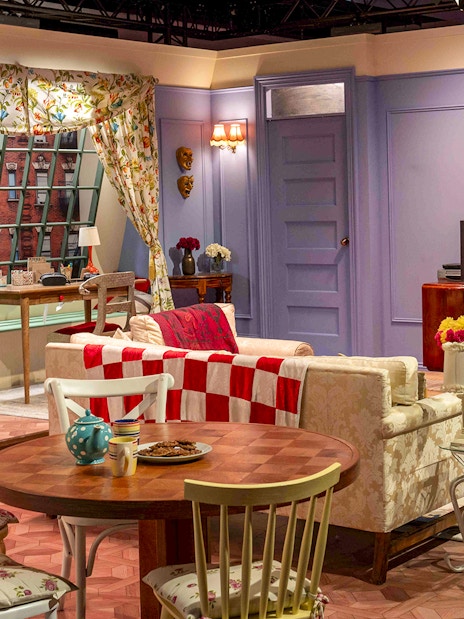 Monica's apartment set from FRIENDS™ with iconic window and furniture.
