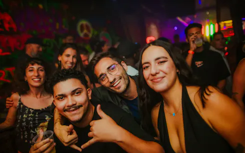 Group enjoying nightlife at Substation Club Rio, Rio de Janeiro.
