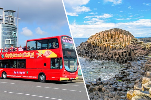 City Sightseeing Belfast: hop-on hop-off-bustour met dagtocht Game of Thrones en rotsformatie Giant's Causeway