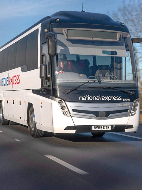 National Express bus on route to London Victoria Station.