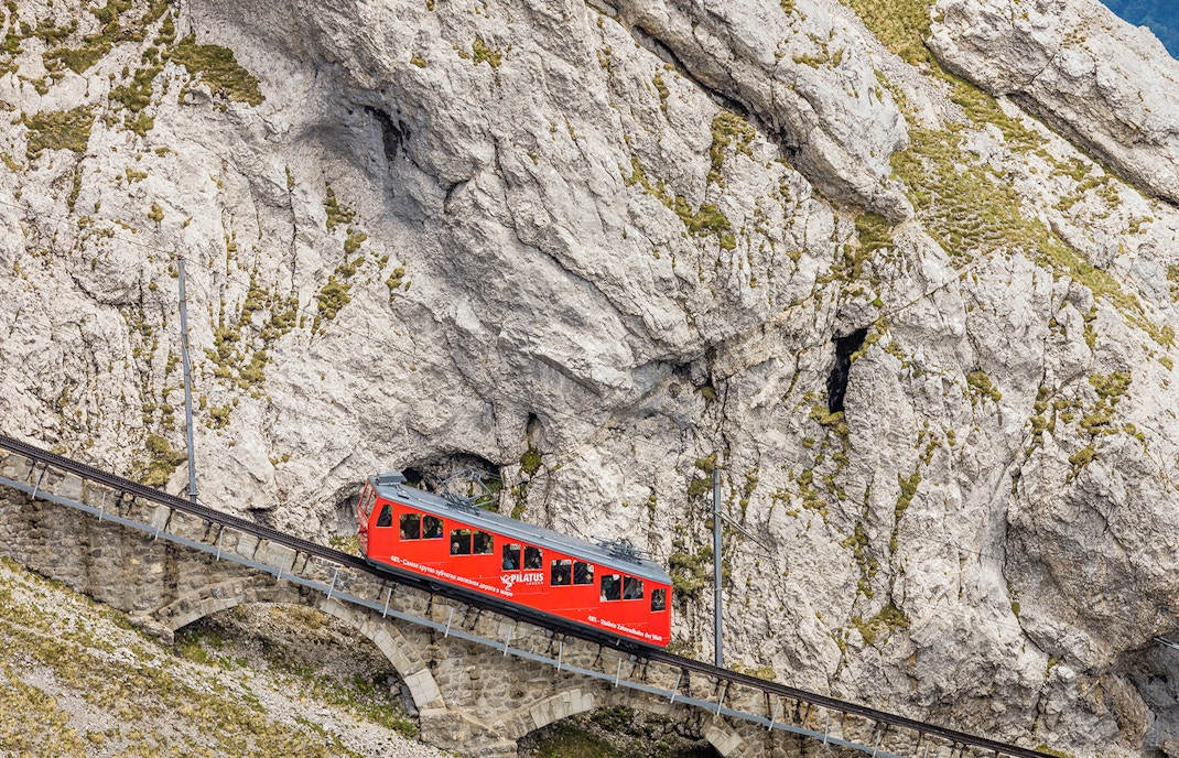 Cogwheel train on Mount Pilatus