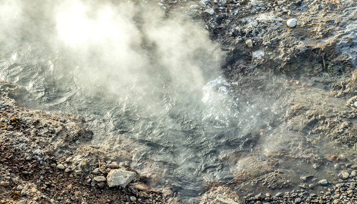 Geyser at Secret lagoon