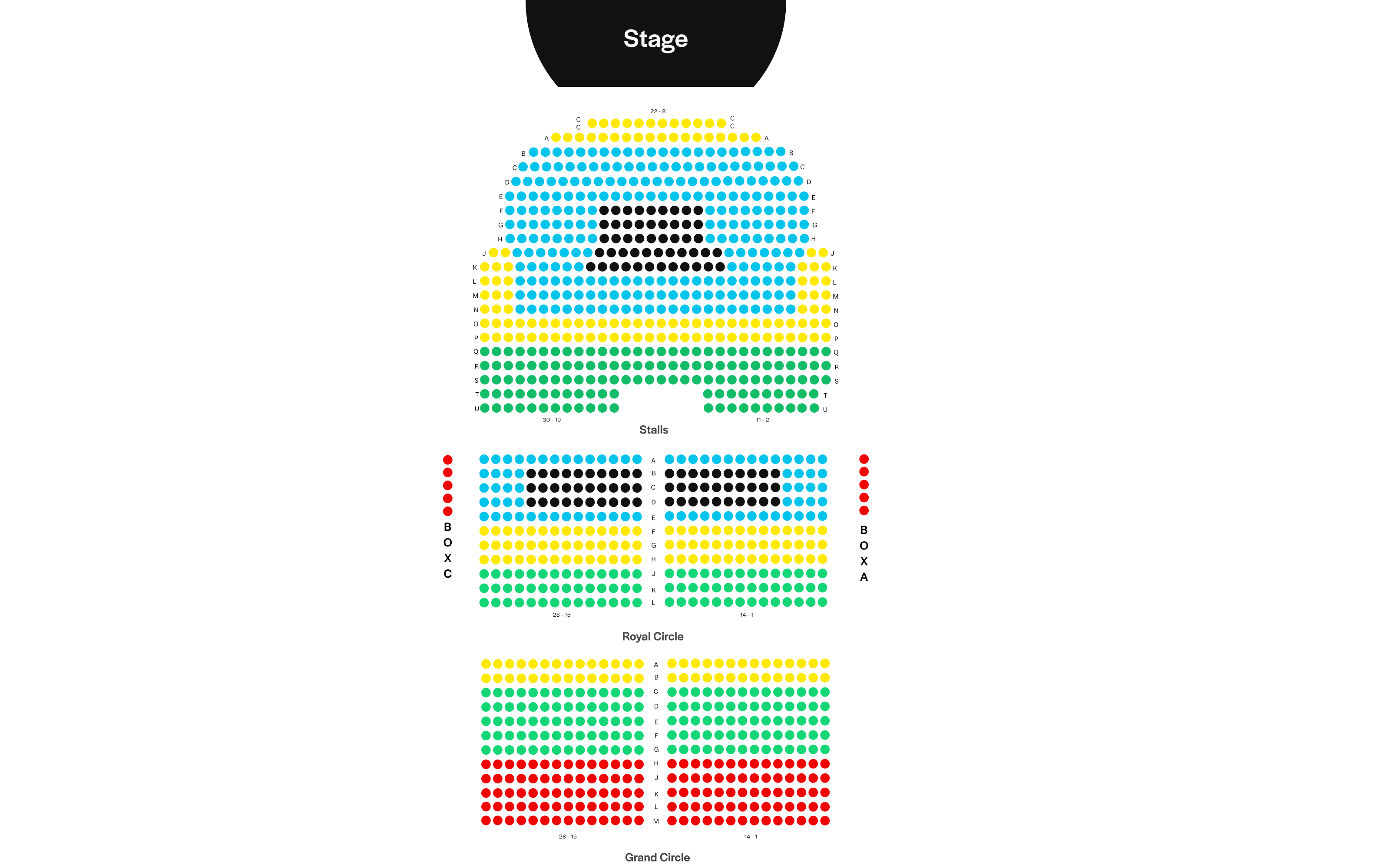 Piccadilly Theatre Seating Plan