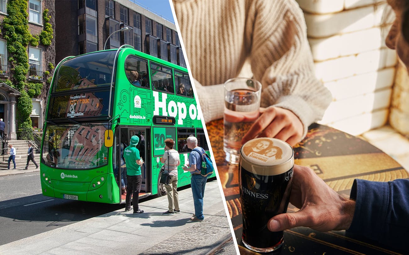 Guests enjoying a Stoutie at the Guinness Storehouse in Dublin.