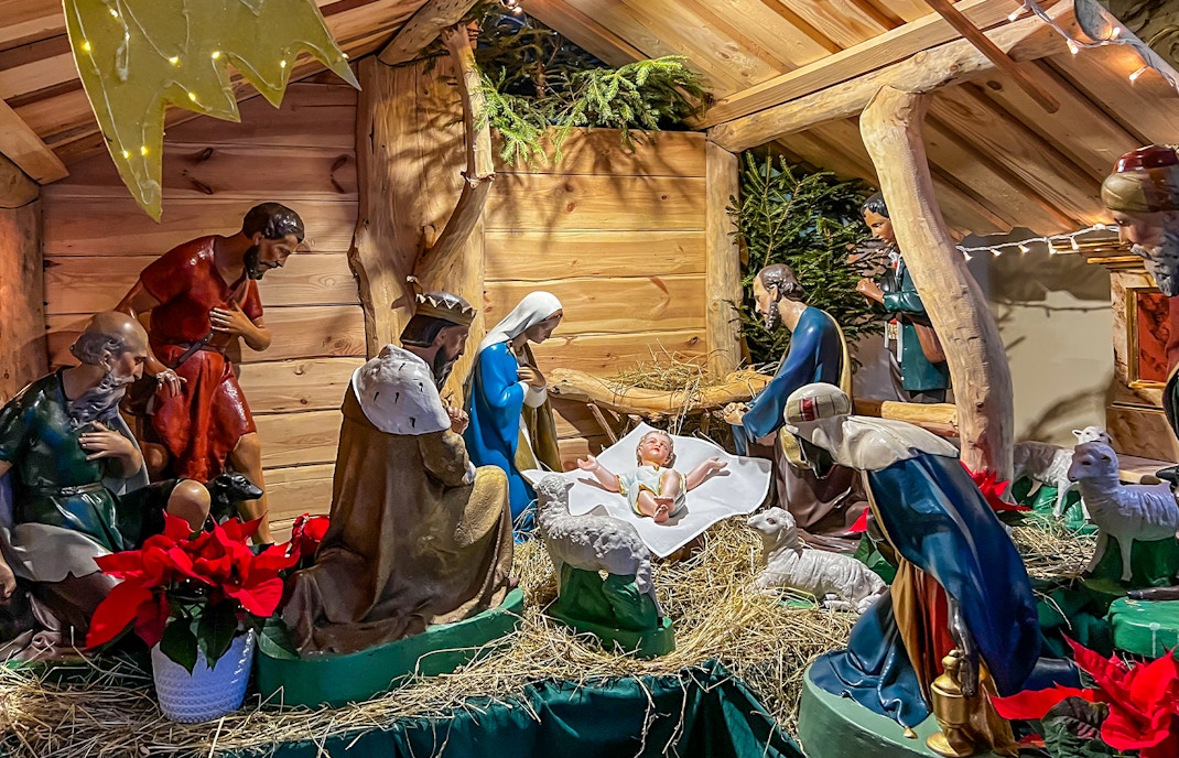 Madrid christmas Nativity scene - birth of jesus crib