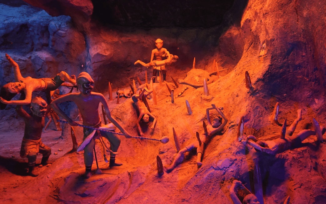 Diorama of the Ten Courts of Hell scene at Hell's Museum, Singapore.