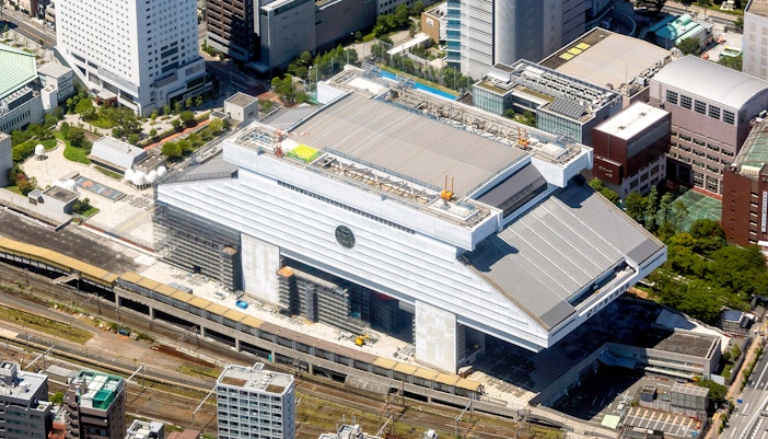 Edo-Tokyo Museum exterior showcasing traditional Japanese architecture in Tokyo, Japan.