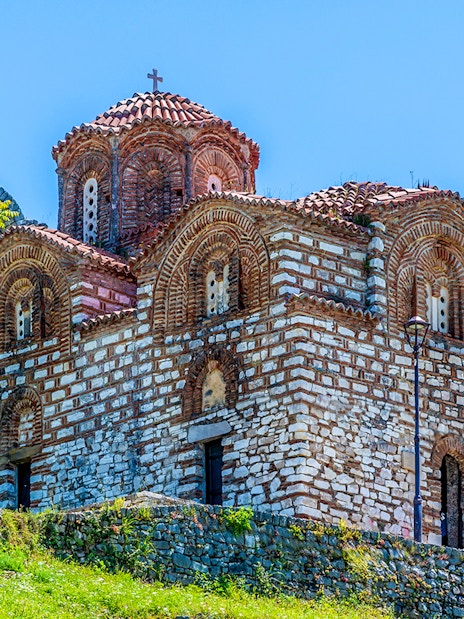 Saint Theodores Church in Berat, Albania, viewed from the castle.