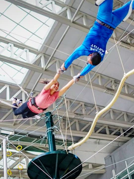 Trapeze experience at Escape Petaling Jaya indoor adventure park.