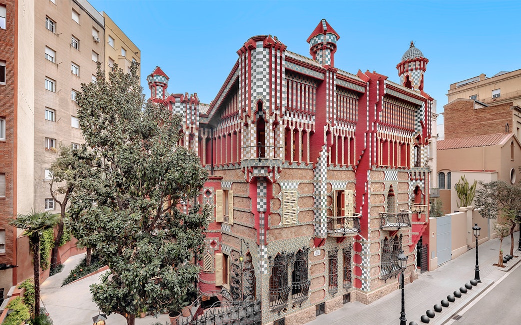 Casa Vicens in Barcelona, showcasing colorful Moorish architecture.