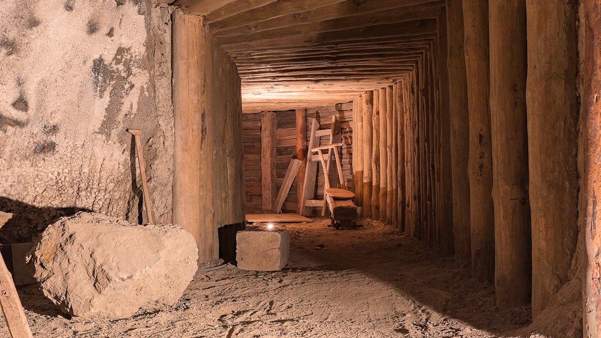 Tunnel im Salzbergwerk Wieliczka