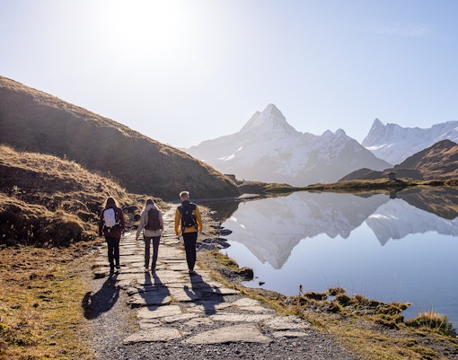 Hiking at Bachalpsee Lake Grindelwald First