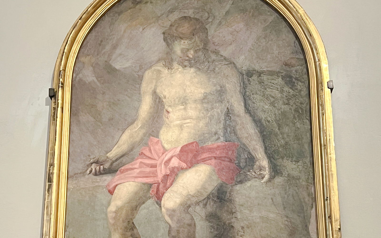 Christ as the Man of Sorrows painting in Accademia Gallery, Florence.