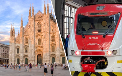 Milan Cathedral and Malpensa Express train, part of YesMilano City Pass combo.